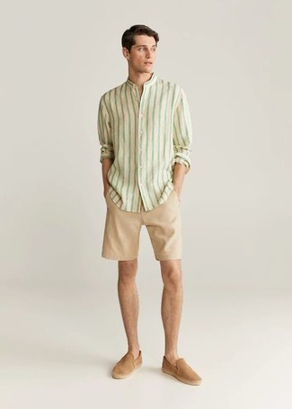 hellbeige Shorts von HUGO Blue