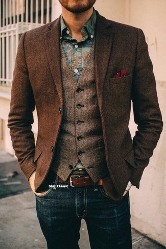 Wollüberzug mit Fischgrätenmuster kombinieren – 17 Herren Outfits warm Wetter