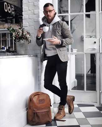 Wie Pullover mit einem Kapuze mit Sakkos zu kombinieren – 107 Herren Outfits