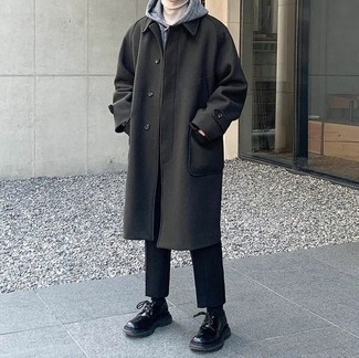 Wie Pullover mit einem Kapuze mit Derby Schuhe zu kombinieren – 92 Herren Outfits