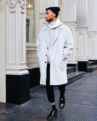 Wie Pullover mit einem Kapuze mit Derby Schuhe zu kombinieren – 92 Herren Outfits