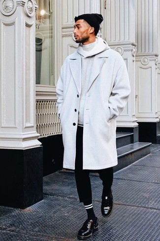 Wie Pullover mit einem Kapuze mit Derby Schuhe zu kombinieren – 92 Herren Outfits