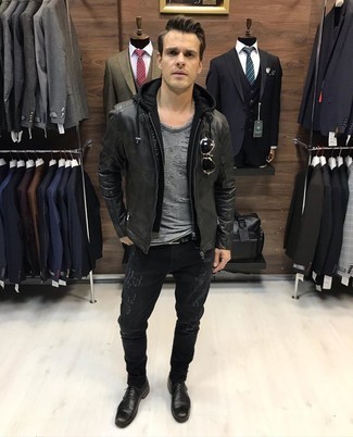 Wie Pullover mit einem Kapuze mit Derby Schuhe zu kombinieren – 92 Herren Outfits