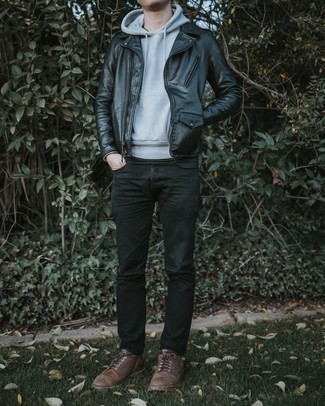 Wie Pullover mit einem Kapuze mit Derby Schuhe zu kombinieren – 92 Herren Outfits