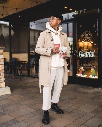 Wie Pullover mit einem Kapuze mit Derby Schuhe zu kombinieren – 92 Herren Outfits