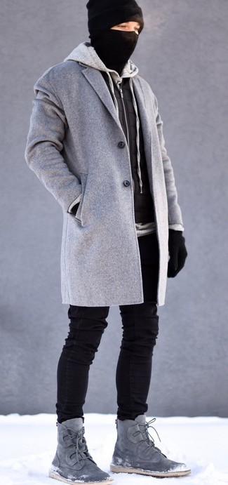 Wie Pullover mit einem Kapuze mit ärmelloser Jacke zu kombinieren – 152 Herren Outfits