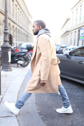 Wie Pullover mit einem Kapuze mit hoher Sneakers zu kombinieren – 411 Herren Outfits