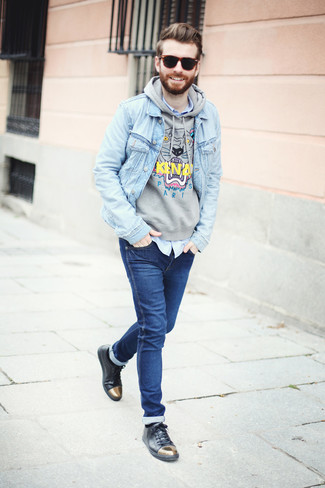 Wie Pullover mit einem Kapuze mit Langarmhemdes zu kombinieren – 288 Herren Outfits