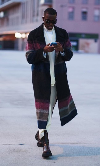 Horizontal gestreiften Überzug kombinieren – 4 Herren Outfits kalt Wetter
