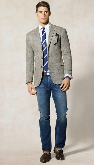 Horizontal gestreifte Krawatte kombinieren – 1646+ Herren Outfits warm Wetter