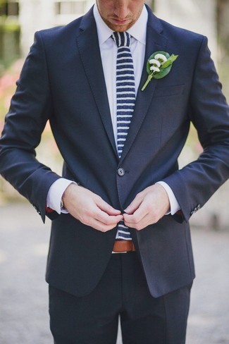 Horizontal gestreifte Krawatte kombinieren – 1646+ Herren Outfits warm Wetter