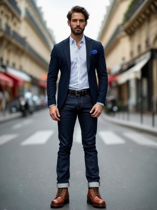 Wie Jeans mit Arbeitsstiefel zu kombinieren – 318 Herren Outfits