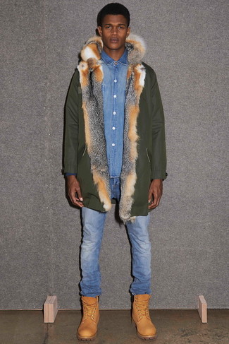 Wie Jeans mit Arbeitsstiefel zu kombinieren – 149 Herren Outfits kühl Wetter