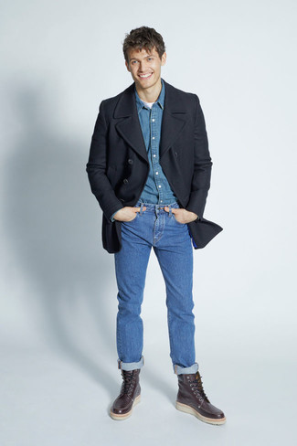 Wie Jeans mit Arbeitsstiefel zu kombinieren – 149 Herren Outfits kühl Wetter