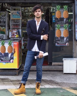 Wie Jeans mit Arbeitsstiefel zu kombinieren – 318 Herren Outfits