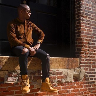 Wie Jeans mit Arbeitsstiefel zu kombinieren – 318 Herren Outfits