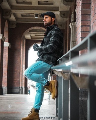 Wie Jeans mit Arbeitsstiefel zu kombinieren – 318 Herren Outfits