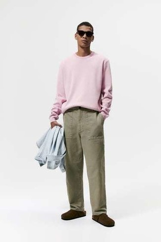 rosa Langarmshirt von Calvin Klein