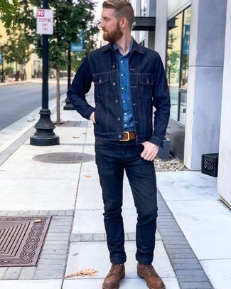 dunkelblaue Jeansjacke von Tom Ford