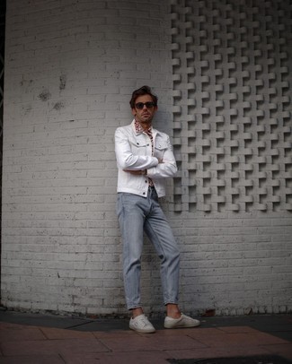 weiße Jeansjacke von LE17SEPTEMBRE