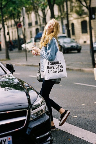 weiße bedruckte Shopper Tasche aus Segeltuch von Anya Hindmarch