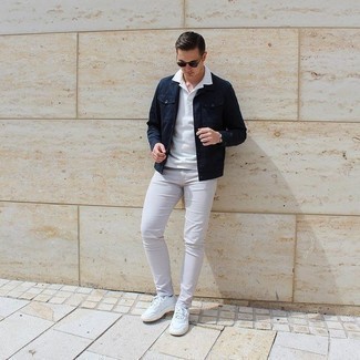 weiße Jeans von Alessandro Salvarini