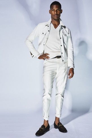 weiße Jeansjacke von We11done