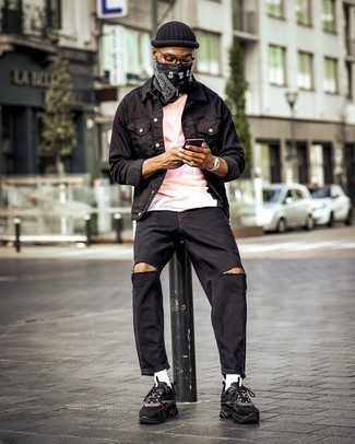 schwarze Jeansjacke von Valentino