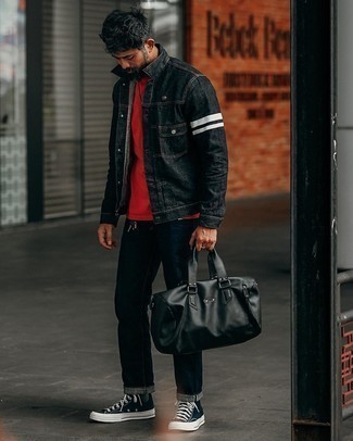 schwarze Jeansjacke von Valentino