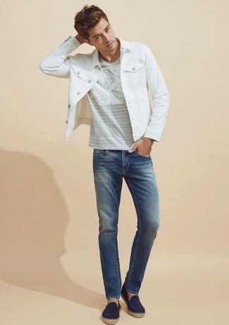 weiße Jeansjacke von ONLY & SONS
