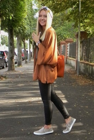 orange Shopper Tasche aus Leder von Chloé