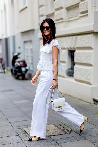 weiße Bluse mit Rüschen von Givenchy