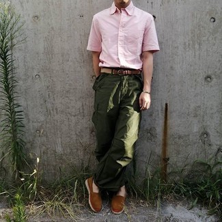 rosa Kurzarmhemd von JP1880