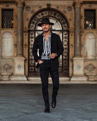 schwarzes Jeanshemd von Dolce & Gabbana