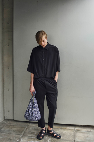 schwarzes Kurzarmhemd von Givenchy