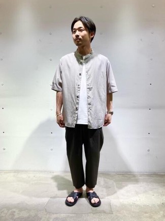 graues Kurzarmhemd von Kenzo