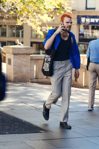 schwarze bedruckte Shopper Tasche aus Segeltuch von Calvin Klein