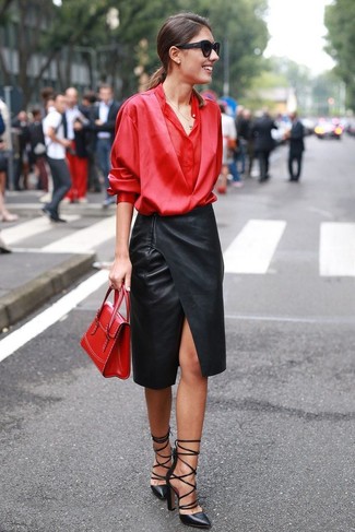 rote Seide Bluse von Givenchy