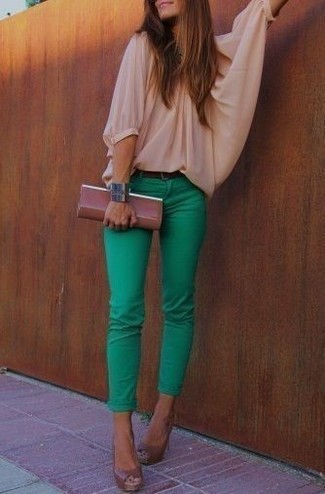 grüne Jeans von VESTINO