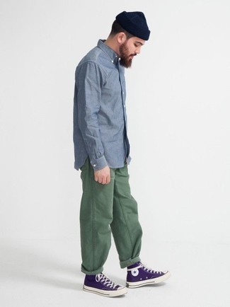 dunkelgrüne Jeans von Maximilian Davis