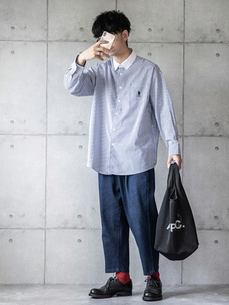 schwarze und weiße bedruckte Shopper Tasche von Anna Sui