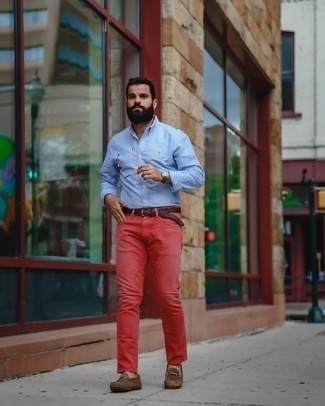 Wie rote Hose mit brauner Schuhe zu kombinieren – 63 Sommer Herren