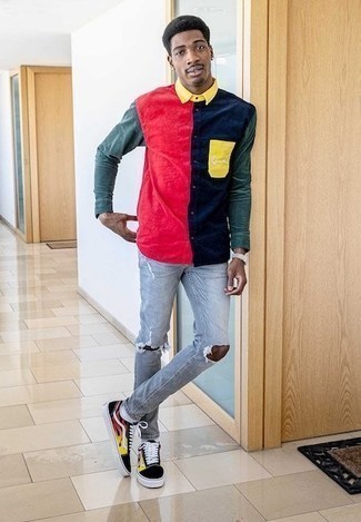 mehrfarbiges Langarmhemd von MAISON KITSUNÉ