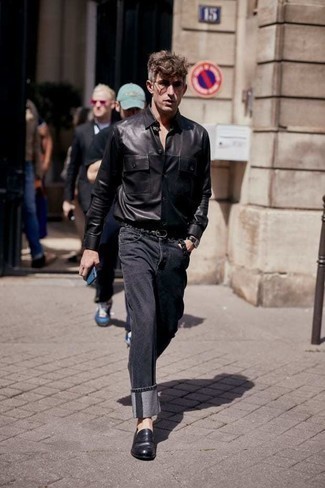 schwarze Leder Slipper von Valentino
