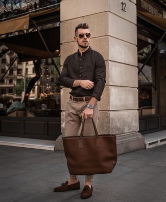 braune Shopper Tasche aus Leder von Loewe
