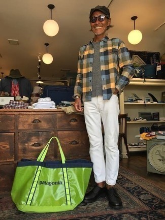grüne Shopper Tasche aus Segeltuch von MAISON KITSUNÉ