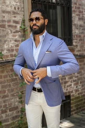 Hellblaues Sakko kombinieren: Outfits für Herren