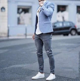Hellblaues Sakko kombinieren: Outfits für Herren