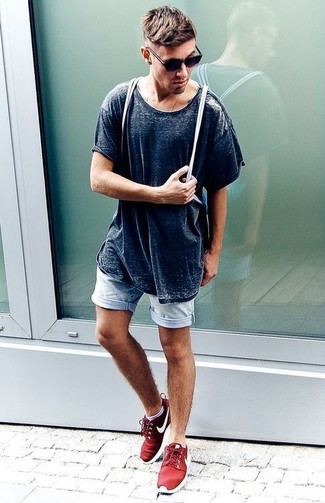 Hellblaue Jeansshorts kombinieren – 143 Herren Outfits