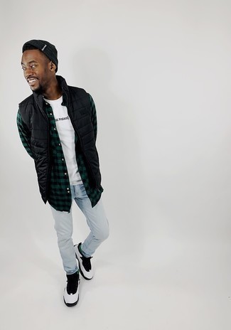 Welche ärmellose Jacken mit hellblauer Jeans zu tragen – 32 Herren Outfits